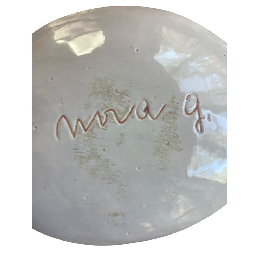 Handmade Ceramic Fish-Shaped Plate By Nora Gulbrandsen Norway With Multicolor - Picture 3 of 6